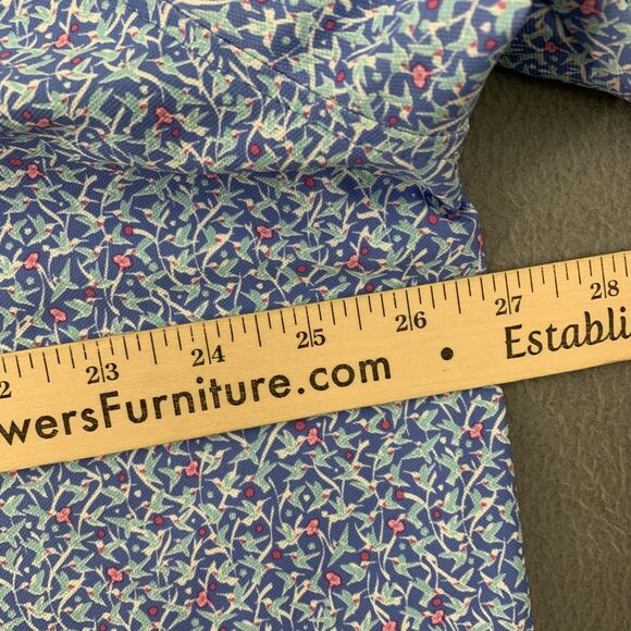 Peter Millar Polo Shirt Mens 2XL Blue Summer Comfort Floral Golf Performance - Picture 9 of 16